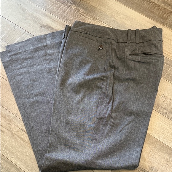 The Limited Pants - The Limited Gray/Brown Pinstripe Dress Trousers